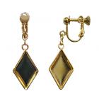 No.0247　ひし形カラワクイヤリング　銅板なし