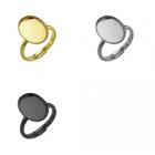 No.0321　14×10mm楕円カラワクリング　銅板なし