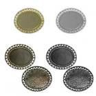 No.1003横　30×40mm楕円カラワクブローチ　銅板なし