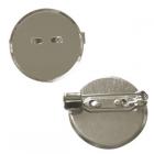 No.9185　21mm円フチ付ブローチ　N