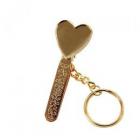 No.8071　23mmハート型カラワク付ハンドバッグキーホルダー　銅板なし