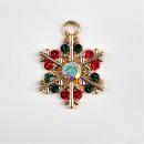 K-940　雪の結晶　石入り　クリスマスチャーム